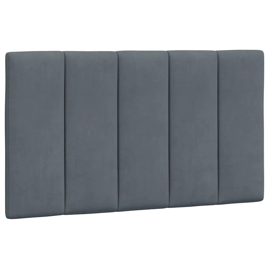 Coussin de tête de lit Hanko gris foncé 90 cm velours - 2