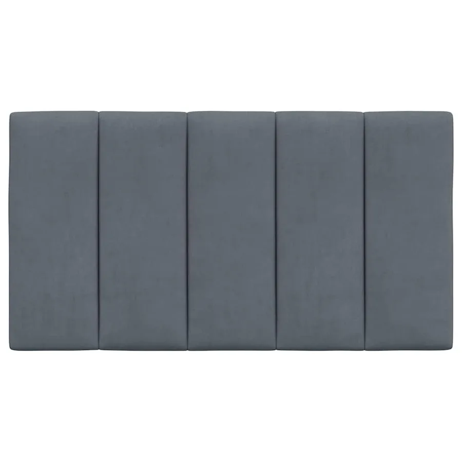 Coussin de tête de lit Hanko gris foncé 90 cm velours - 5