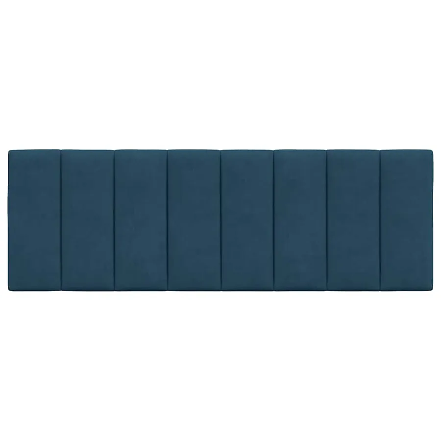 Coussin de tête de lit Hanko bleu 140 cm velours - 5