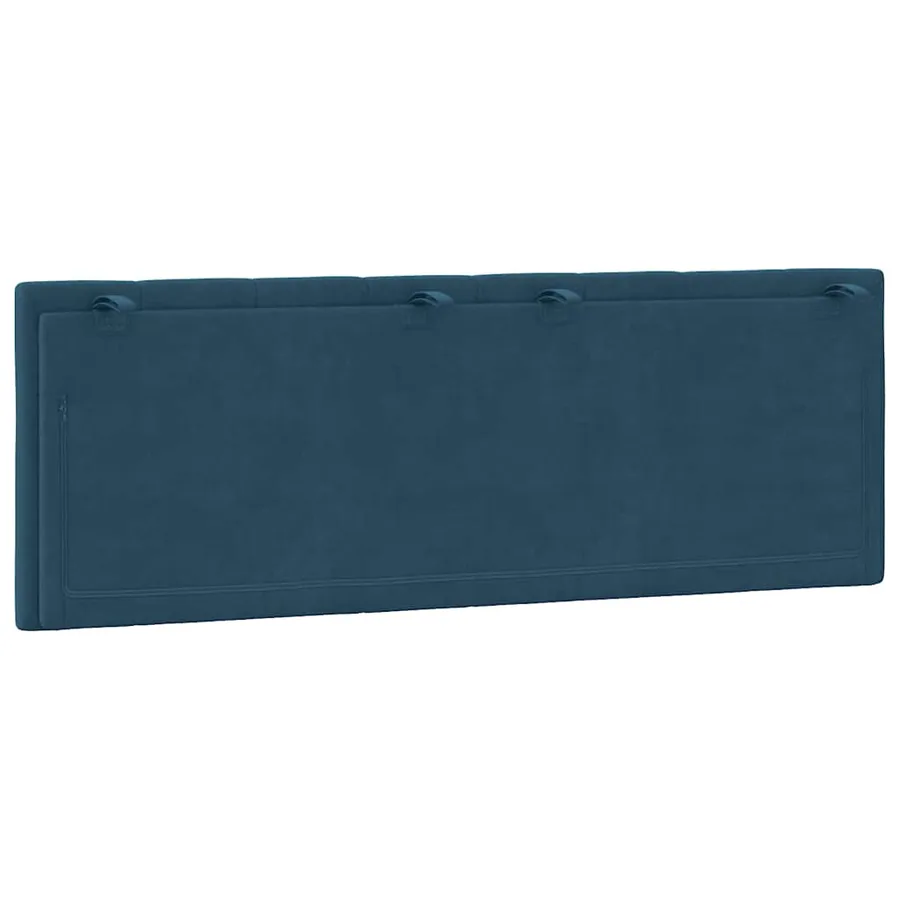 Coussin de tête de lit Hanko bleu 140 cm velours - 7