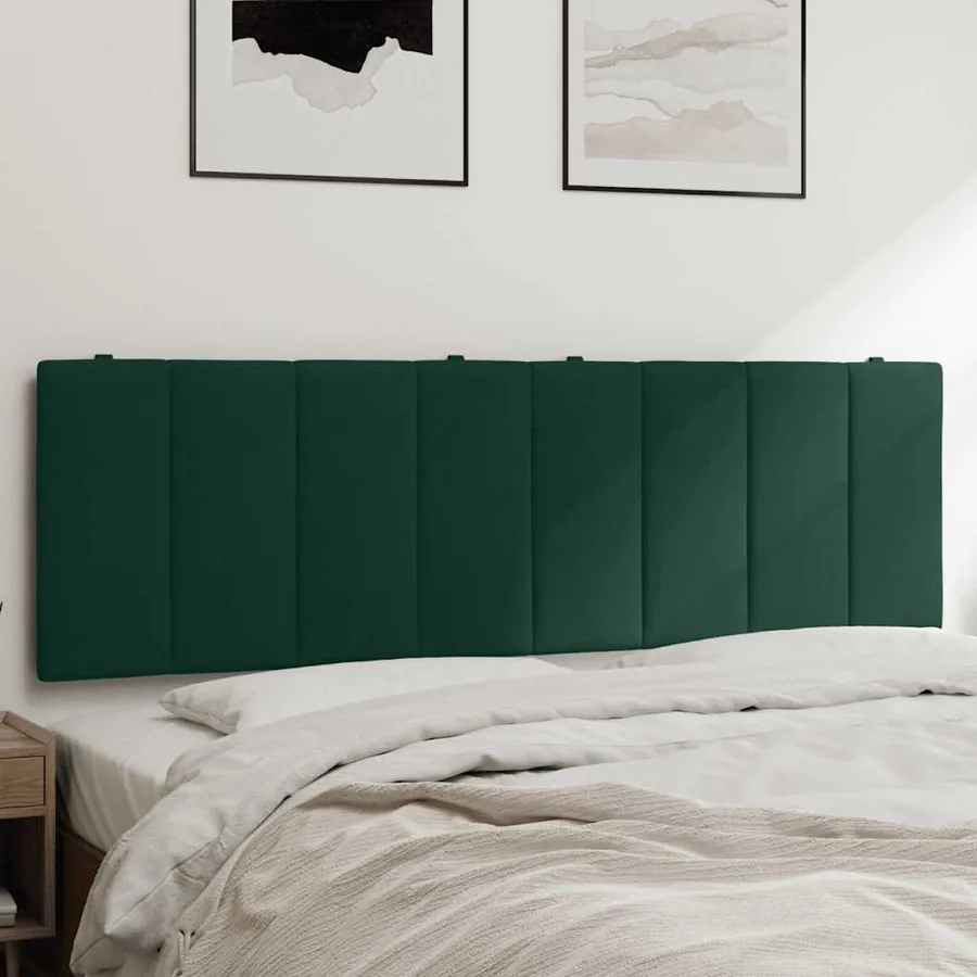 Coussin de tête de lit Hanko vert foncé 160 cm velours - 4