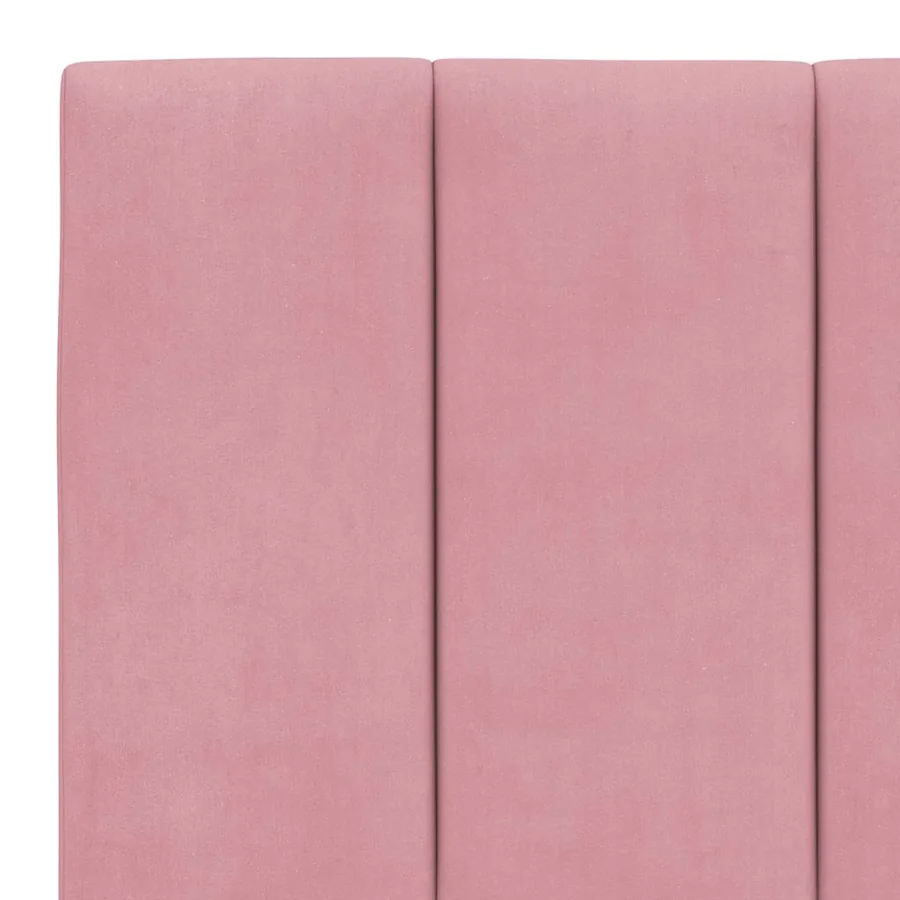 Cadre de lit avec LED sans matelas Hanko rose 200x200 cm velours - 11