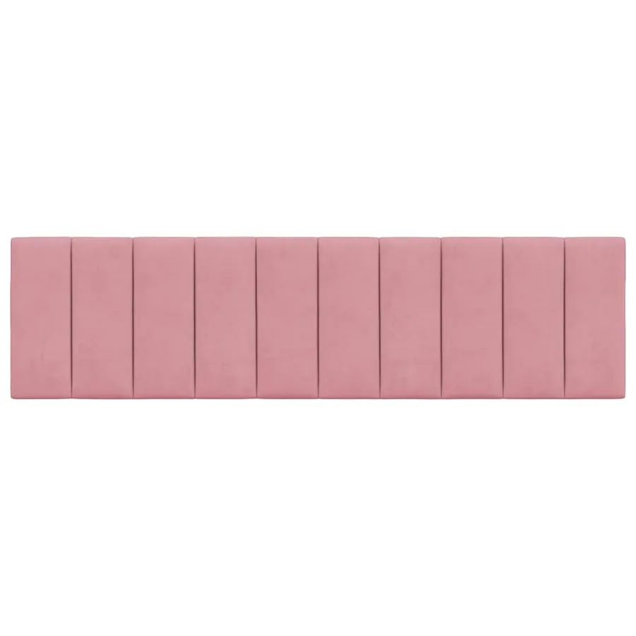 Coussin de tête de lit Hanko rose 180 cm velours - 5