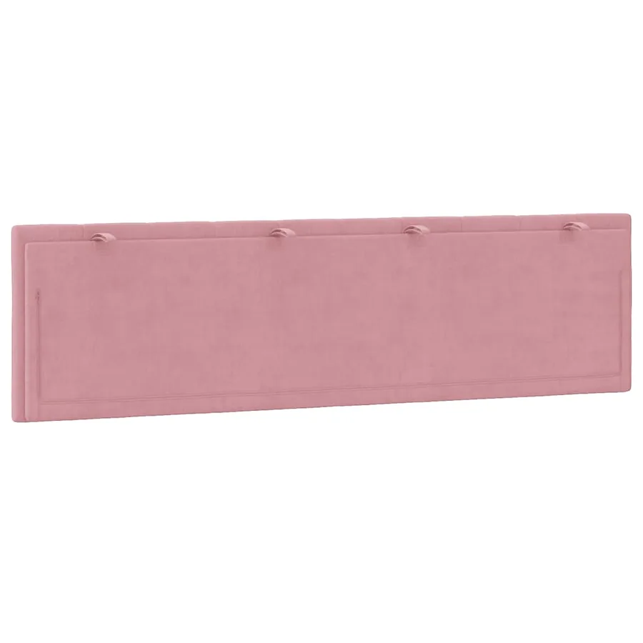 Coussin de tête de lit Hanko rose 180 cm velours - 7