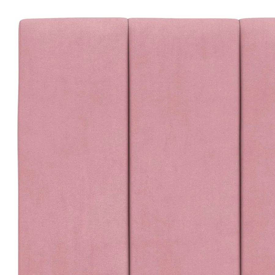 Coussin de tête de lit Hanko rose 180 cm velours - 8