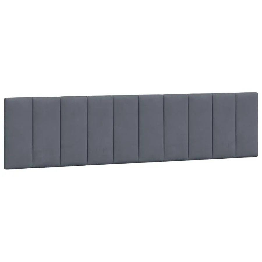 Coussin de tête de lit Hanko gris foncé 200 cm velours - 2