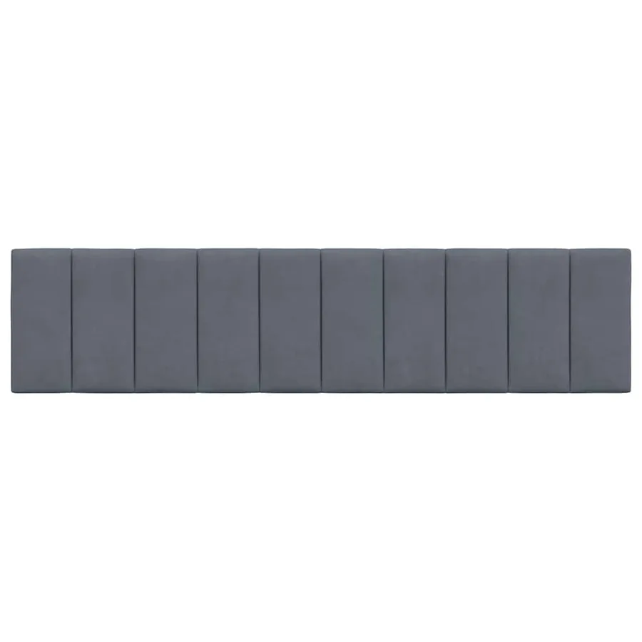 Coussin de tête de lit Hanko gris foncé 200 cm velours - 5