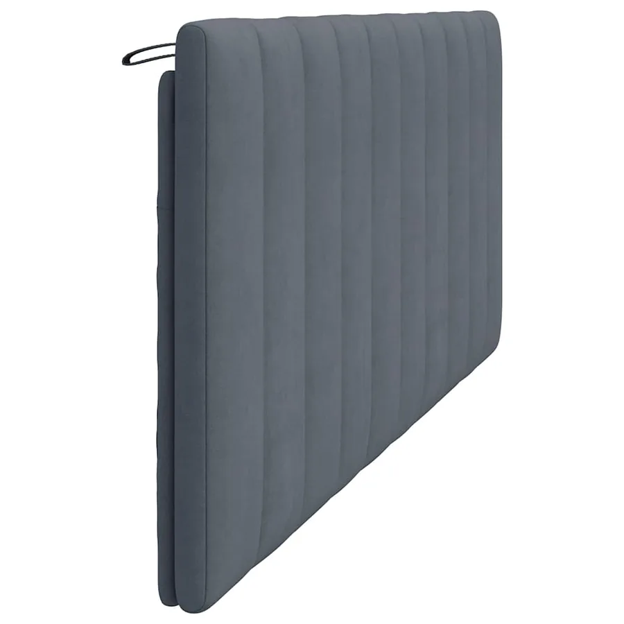 Coussin de tête de lit Hanko gris foncé 200 cm velours - 6
