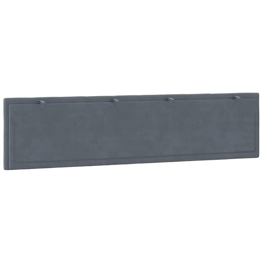 Coussin de tête de lit Hanko gris foncé 200 cm velours - 7