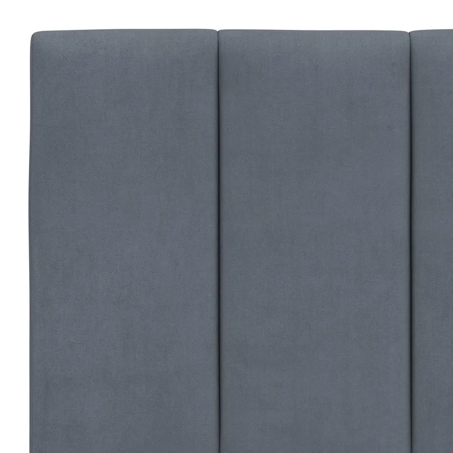 Coussin de tête de lit Hanko gris foncé 200 cm velours - 8