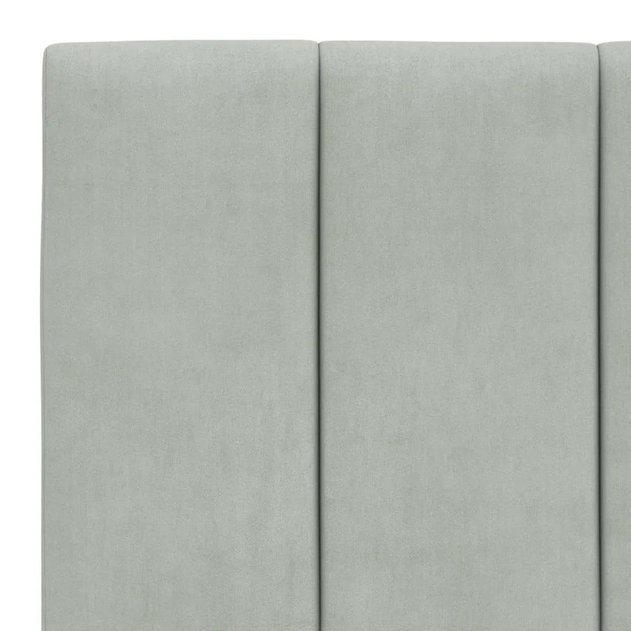 Cadre de lit avec LED sans matelas Hanko gris clair 100x200cm velours - 11