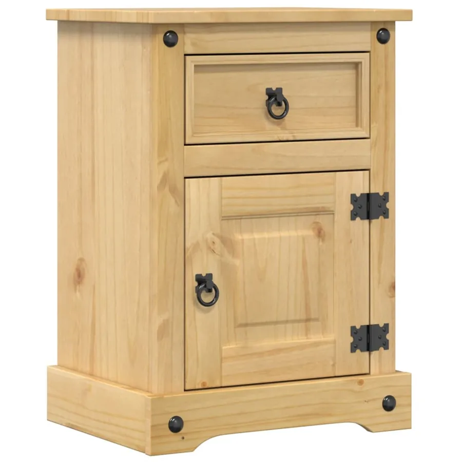Table de chevet Corona 45x35x64 cm bois de pin massif - 2