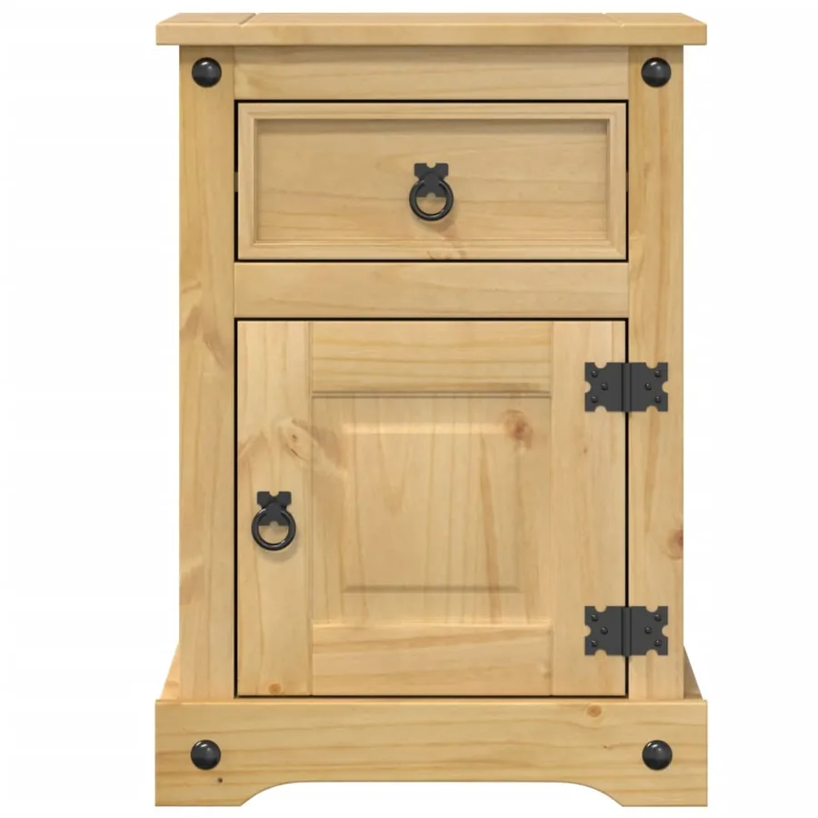 Table de chevet Corona 45x35x64 cm bois de pin massif - 4
