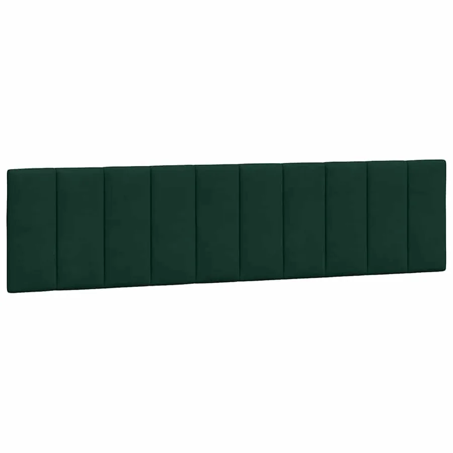 Coussin de tête de lit Hanko vert foncé 200 cm velours - 2