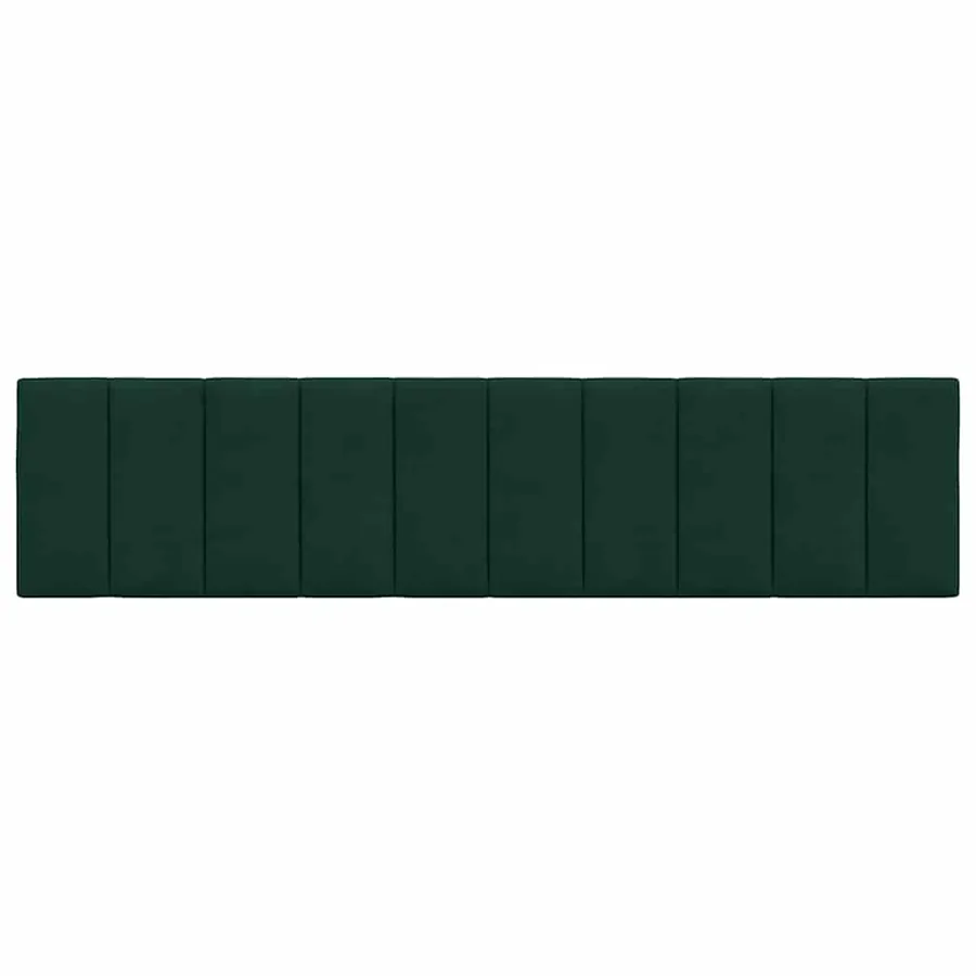 Coussin de tête de lit Hanko vert foncé 200 cm velours - 5