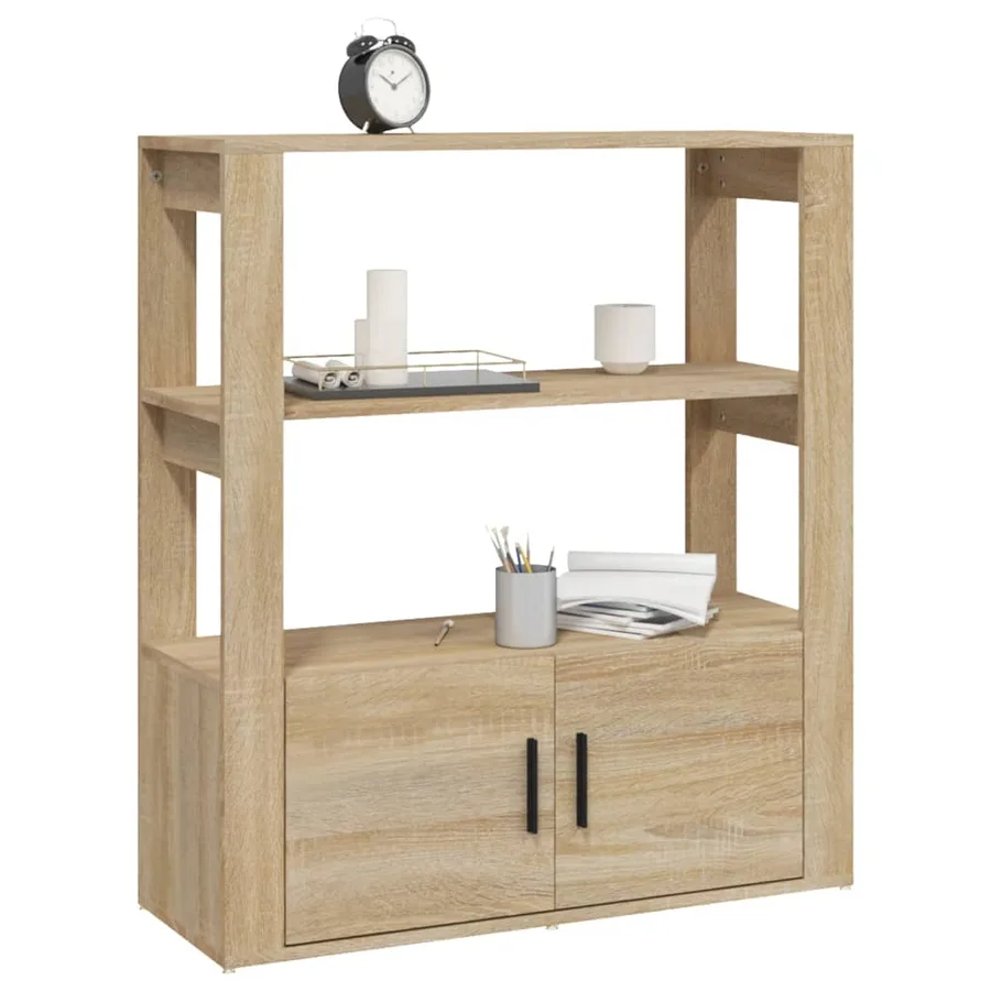 Buffet Chêne sonoma 80x30x90 cm Bois d'ingénierie - 4