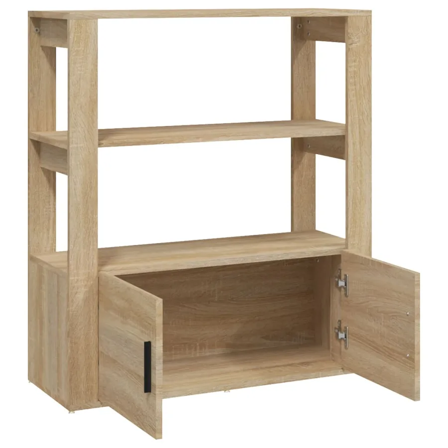 Buffet Chêne sonoma 80x30x90 cm Bois d'ingénierie - 7