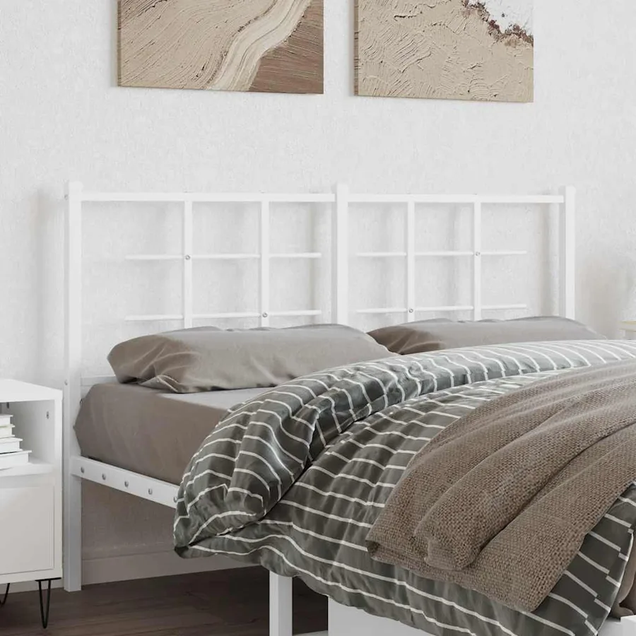 Tête de lit de remplacement métal blanc 135 cm