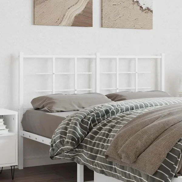 Tête de lit de remplacement métal blanc 135 cm