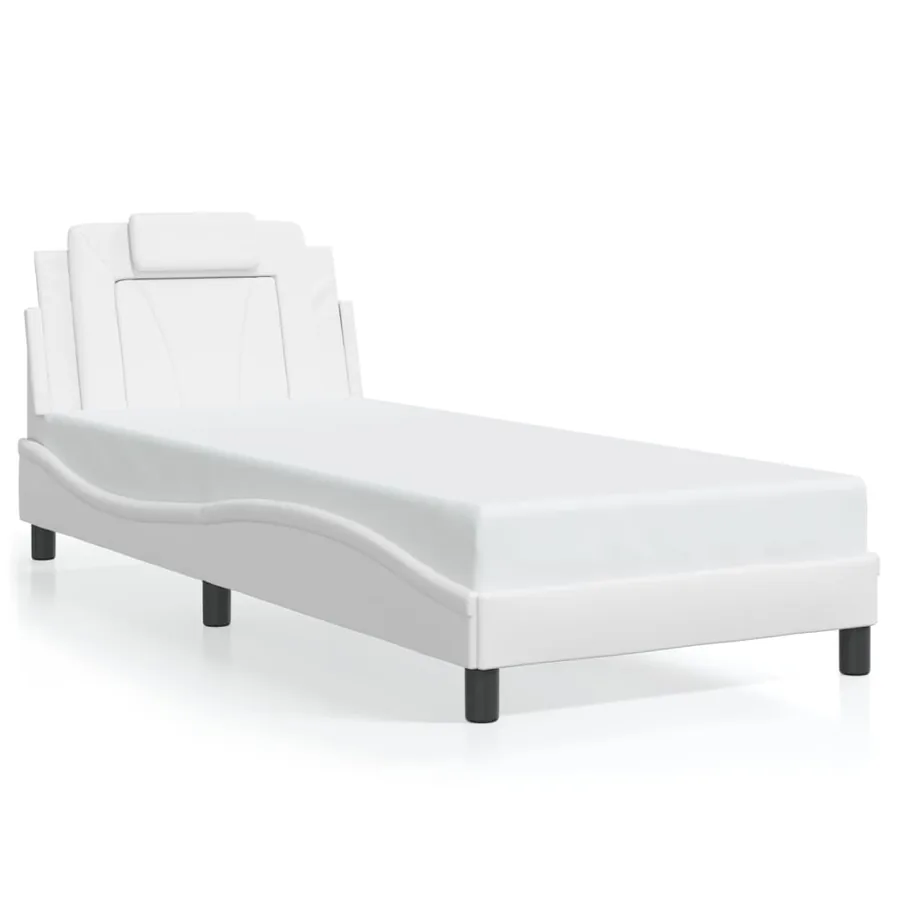 Cadre de lit Viana avec LED sans matelas blanc 90x200 cm - 5