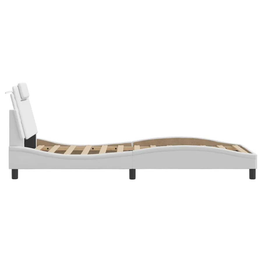 Cadre de lit Viana avec LED sans matelas blanc 90x200 cm - 9