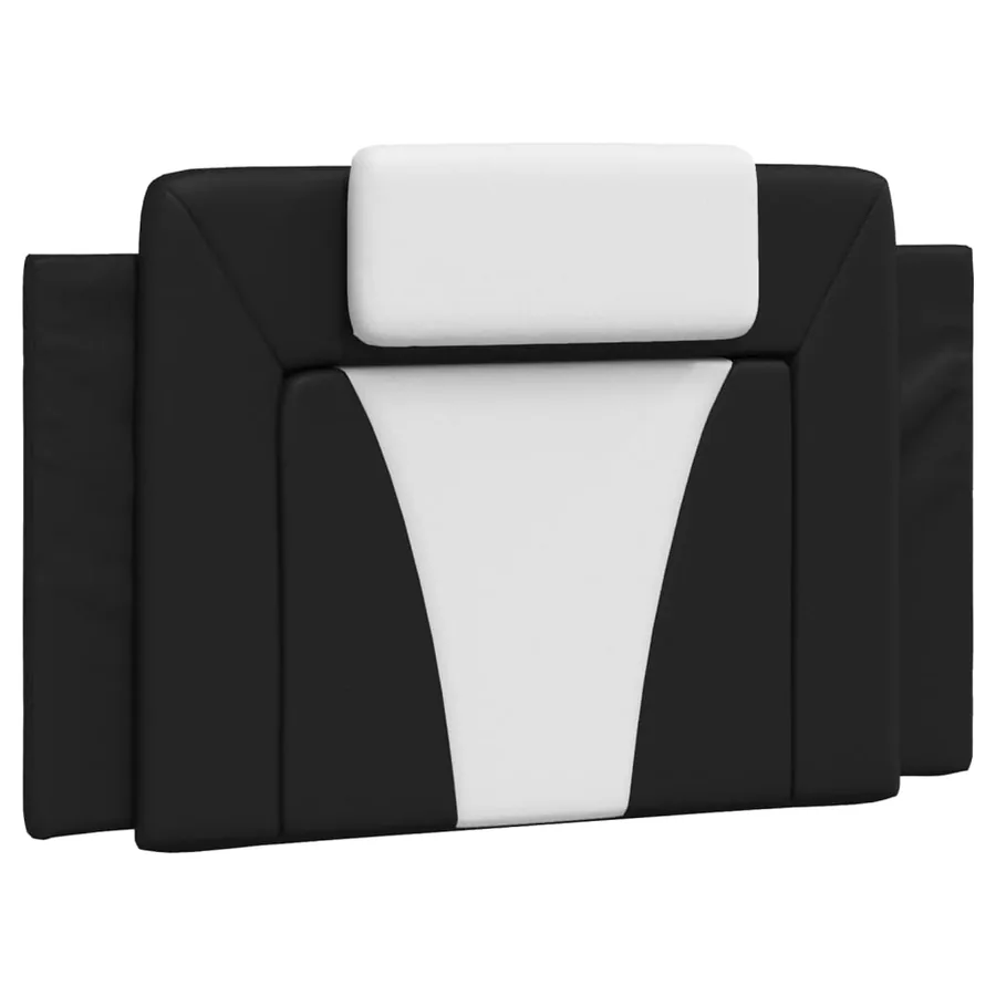 Lit Viana avec matelas noir et blanc 90x200 cm similicuir - 5
