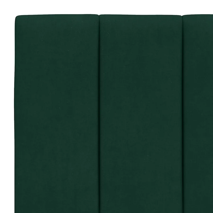 Cadre de lit avec LED sans matelas Hanko vert foncé 90x190 cm velours - 11
