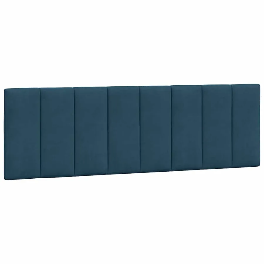 Lit avec matelas Hanko bleu 160x200 cm velours - 5