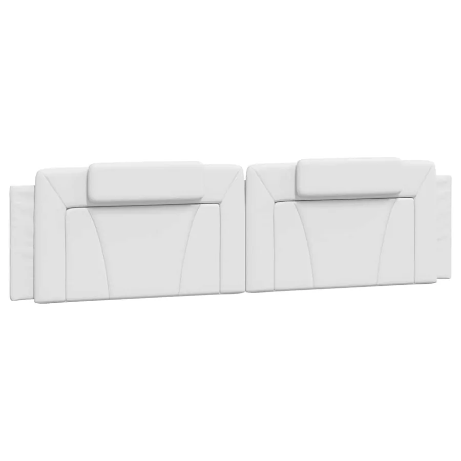 Cadre de lit Viana sans matelas blanc 200x200 cm similicuir - 8