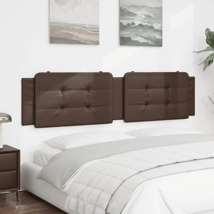 Coussin de tête de lit Zadar marron 200 cm similicuir - 3
