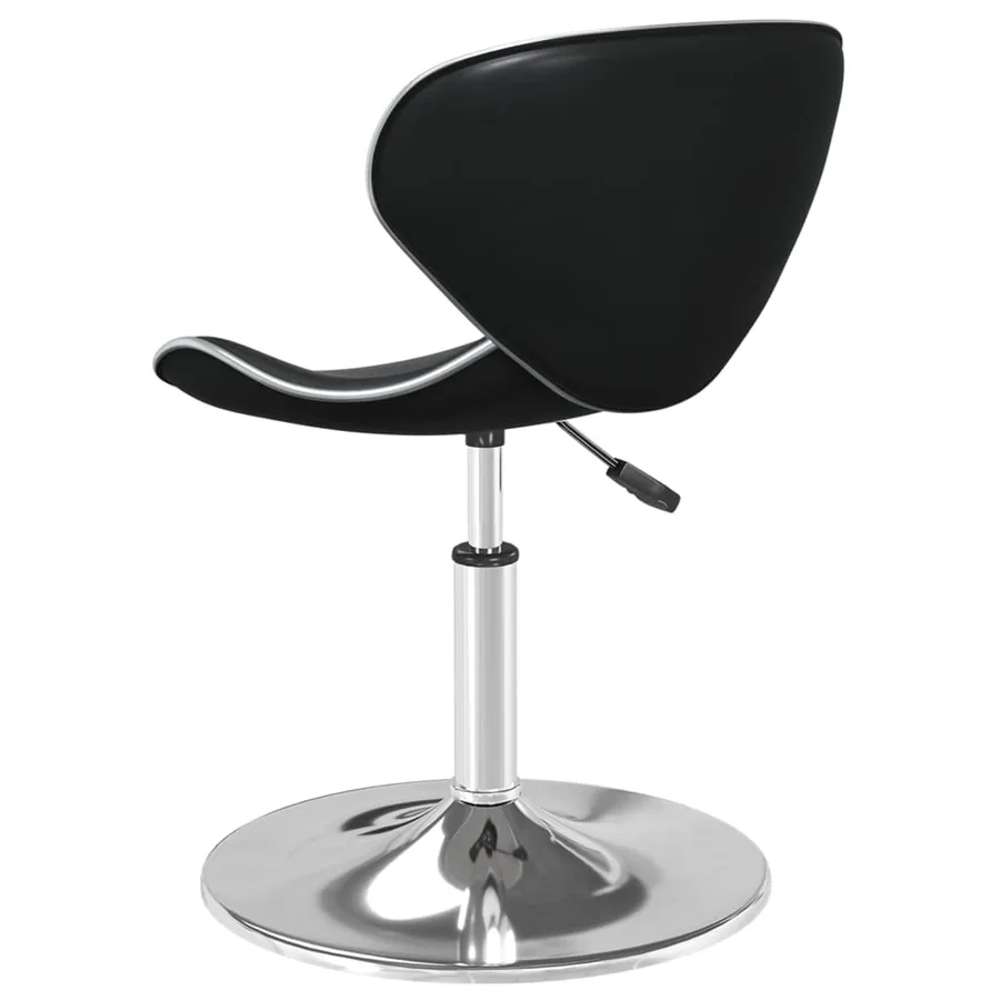 Chaise de salle à manger Noir Similicuir - 4