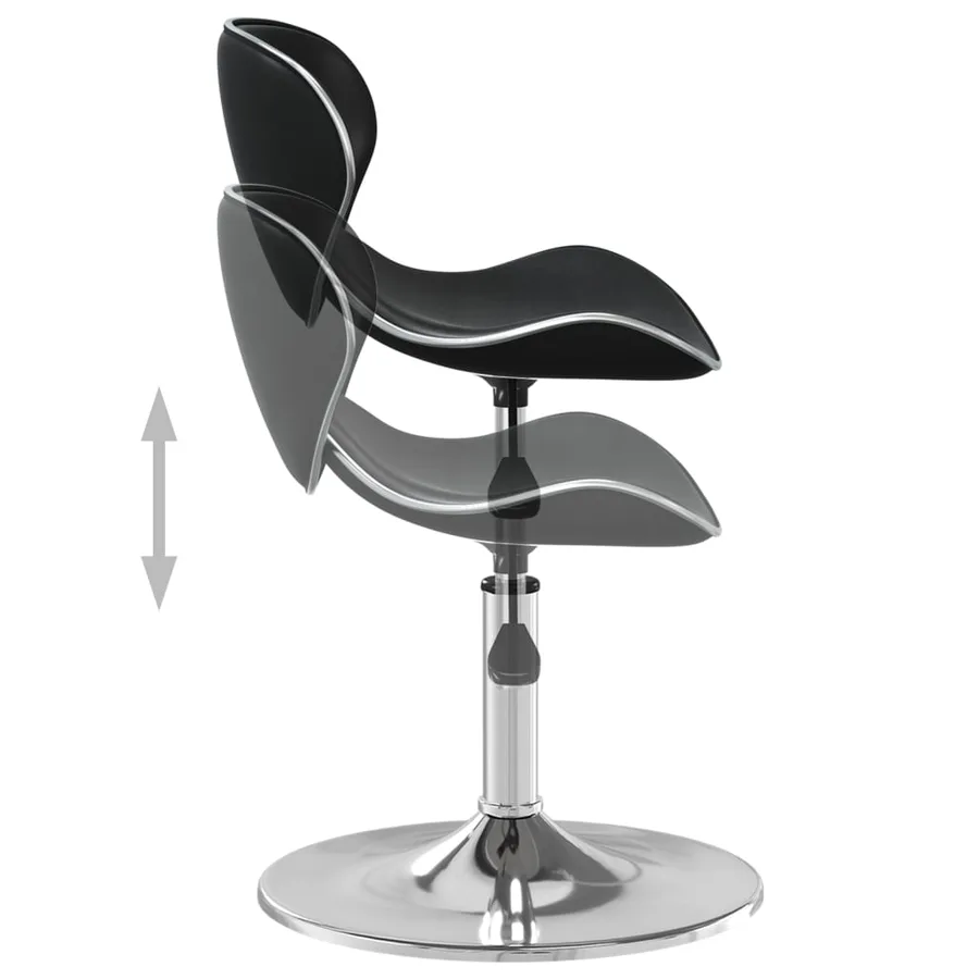 Chaise de salle à manger Noir Similicuir - 5