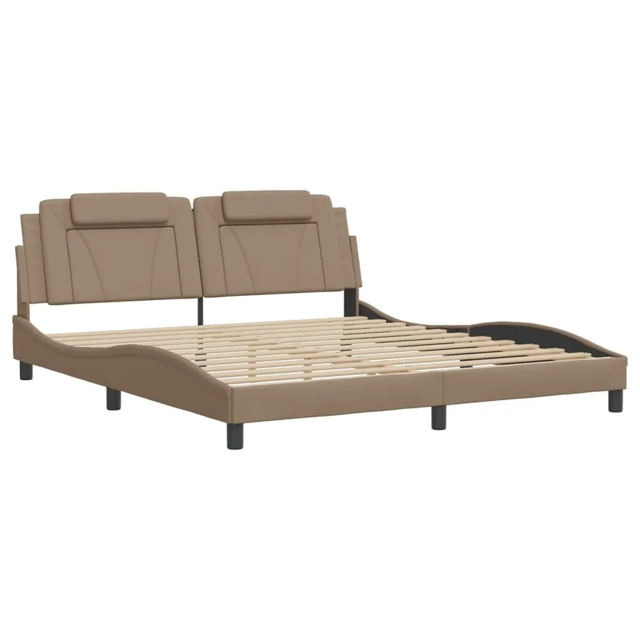 Cadre de lit Viana avec LED sans matelas cappuccino 180x200 cm - 3