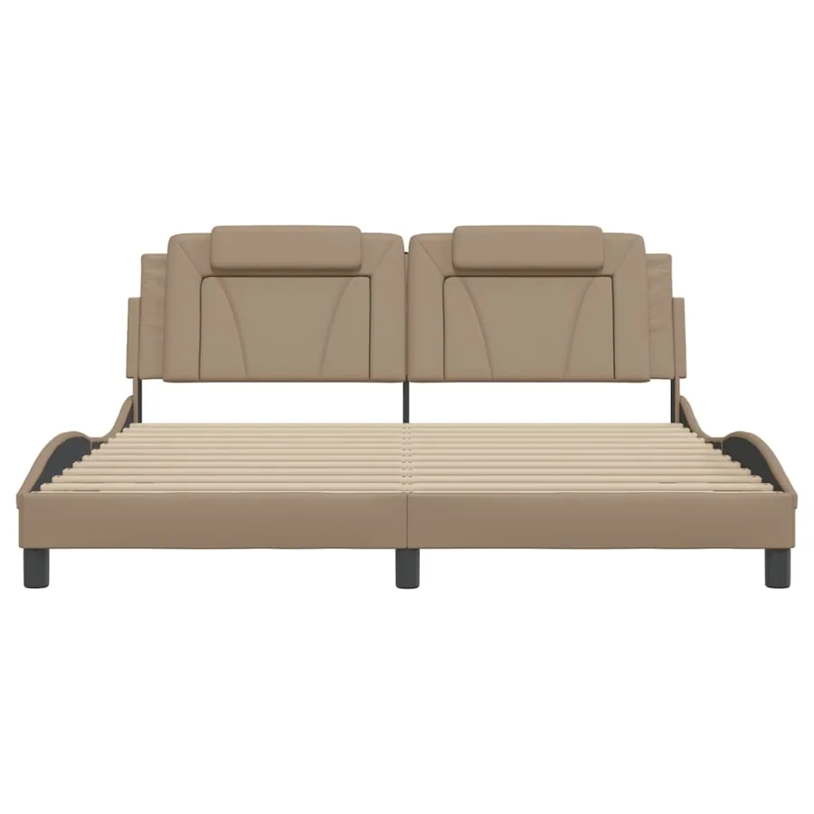 Cadre de lit Viana avec LED sans matelas cappuccino 180x200 cm - 6