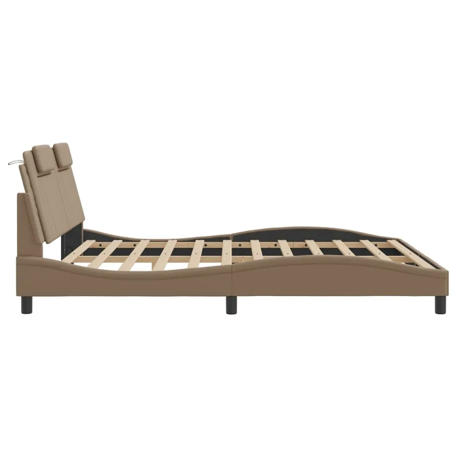 Cadre de lit Viana avec LED sans matelas cappuccino 180x200 cm - 9
