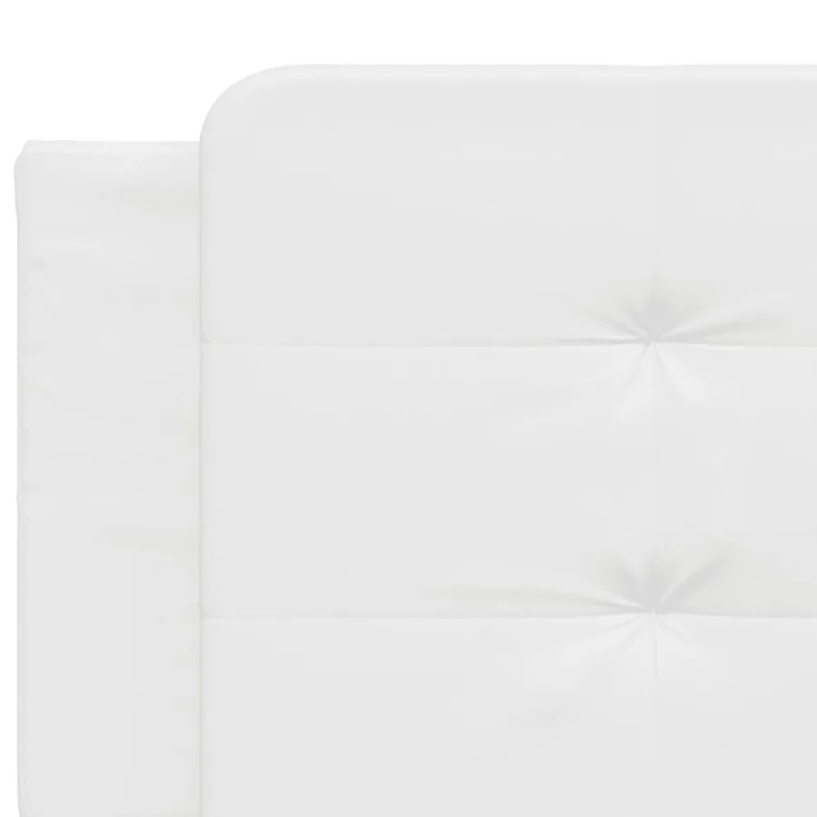 Cadre de lit avec LED sans matelas Zadar blanc 200x200 cm - 11