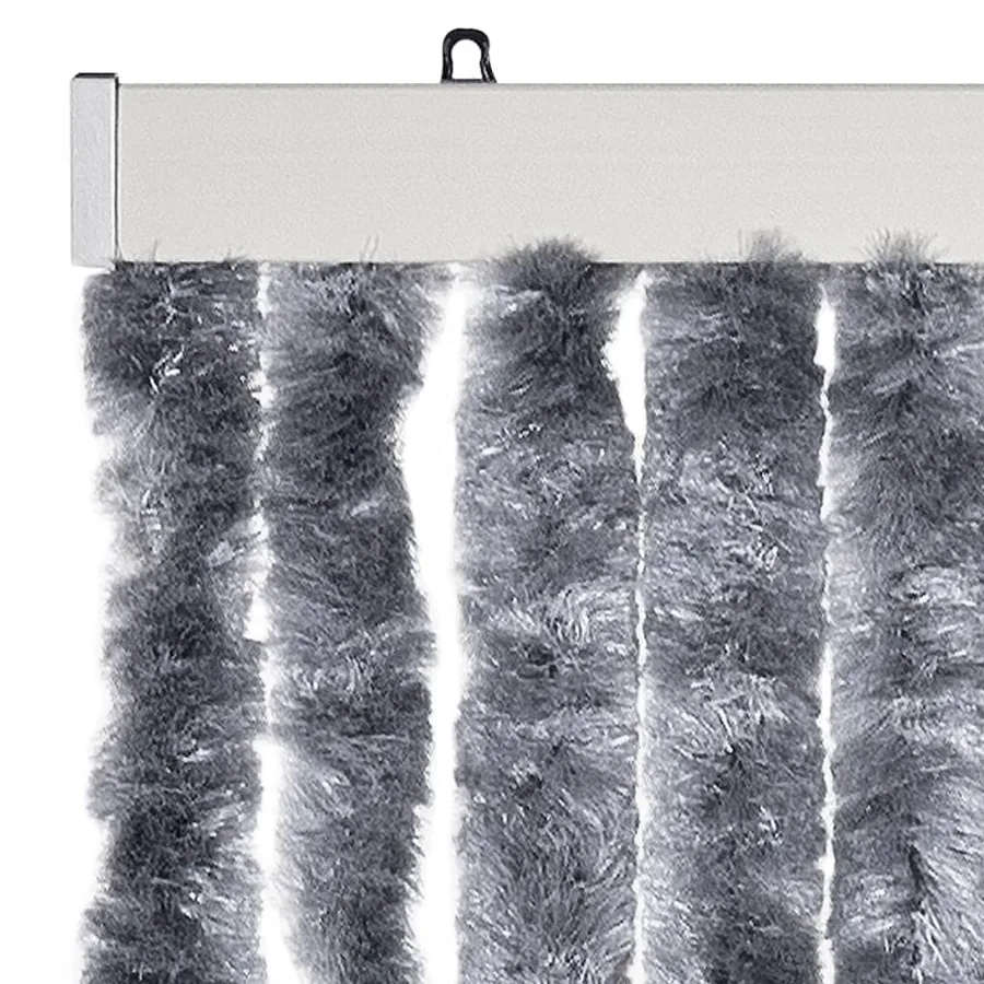 Rideau anti-mouches argenté 100x230 cm chenille - 4