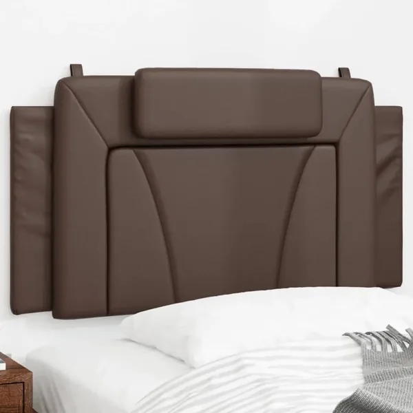 Coussin de tête de lit Viana marron 100 cm similicuir