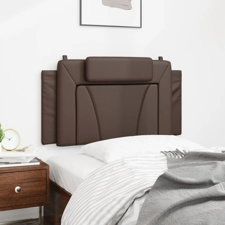 Coussin de tête de lit Viana marron 100 cm similicuir - 4