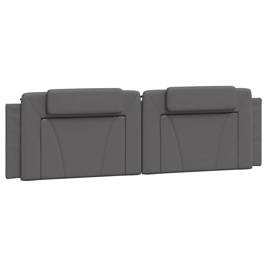 Cadre de lit Viana sans matelas gris 180x200 cm similicuir - 8