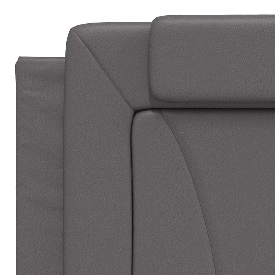 Cadre de lit Viana sans matelas gris 180x200 cm similicuir - 9
