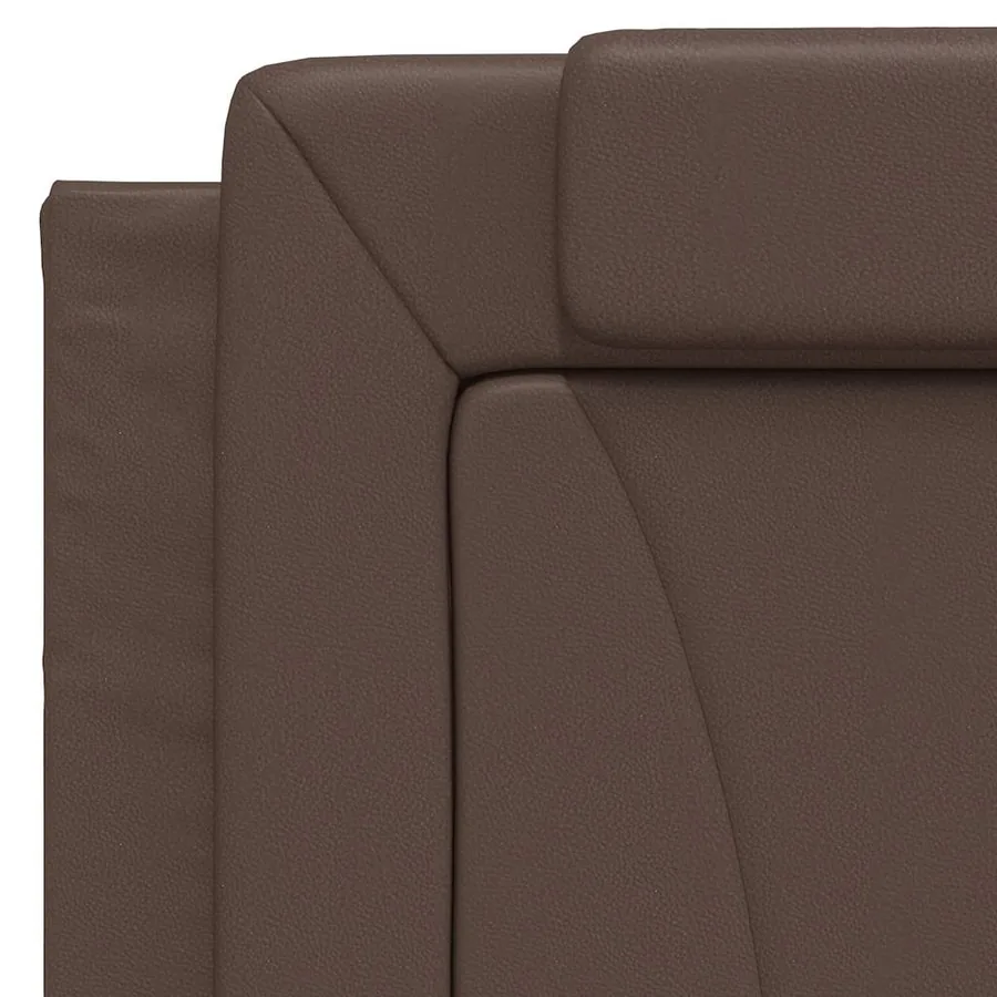 Cadre de lit Viana sans matelas marron 100x200 cm similicuir - 9