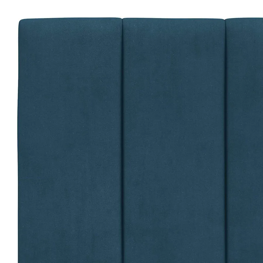 Cadre de lit sans matelas Hanko bleu 90x200 cm velours - 10