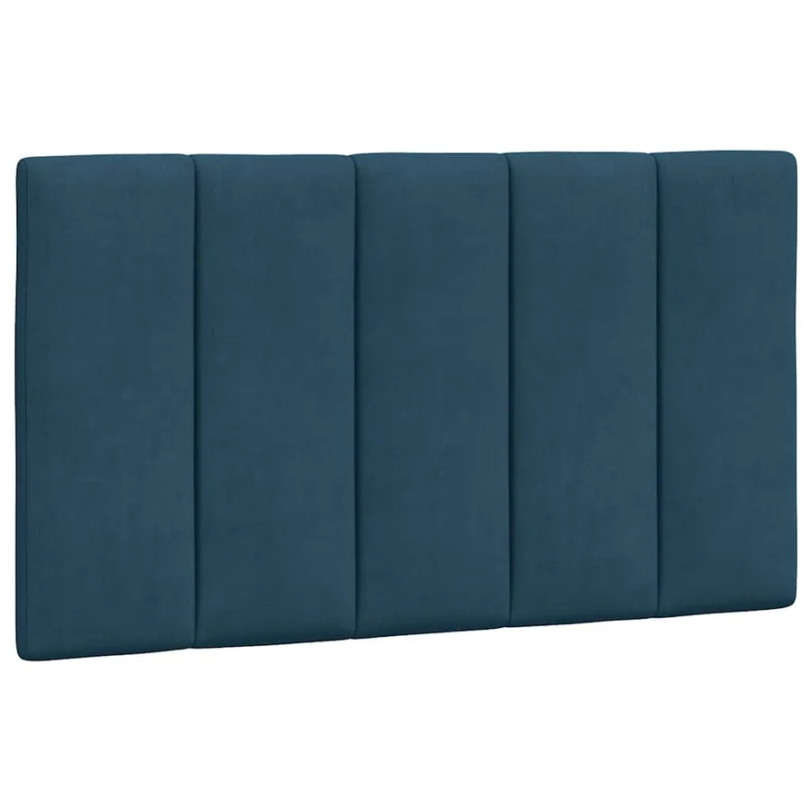 Lit avec matelas Hanko bleu 90x190 cm velours - 5