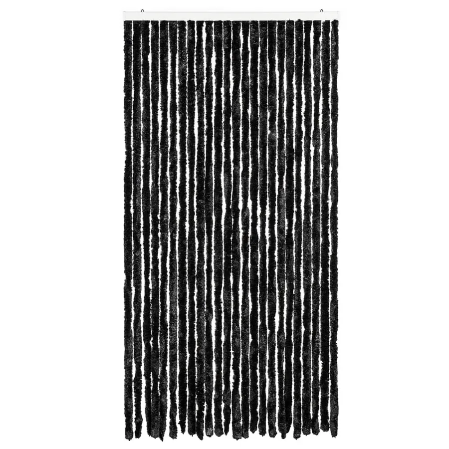 Rideau anti-mouches anthracite 100x230 cm chenille - 3