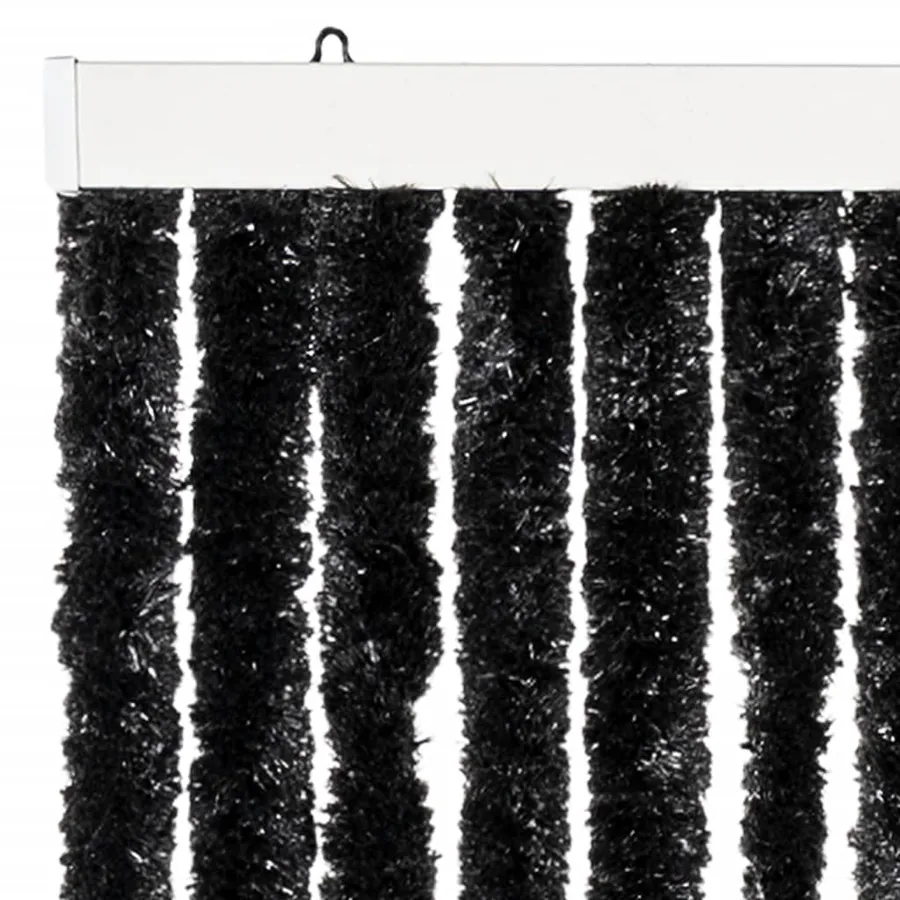 Rideau anti-mouches anthracite 100x230 cm chenille - 4