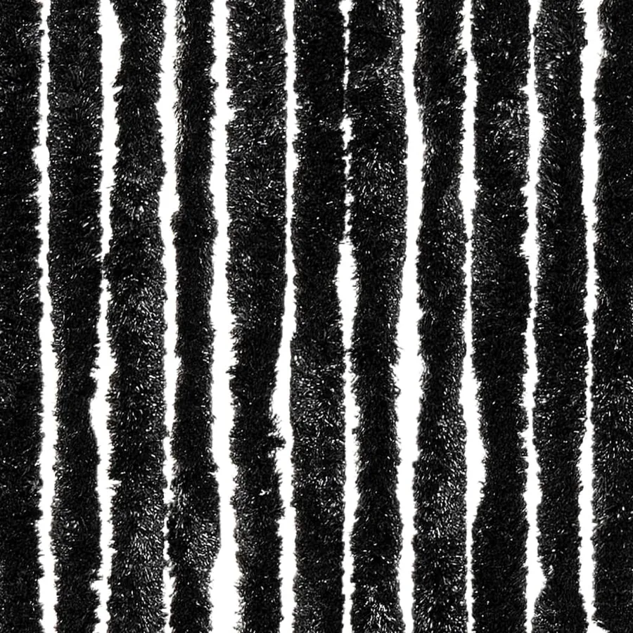 Rideau anti-mouches anthracite 100x230 cm chenille - 5