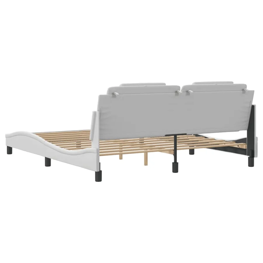 Cadre de lit Viana avec LED sans matelas blanc 180x200 cm - 10