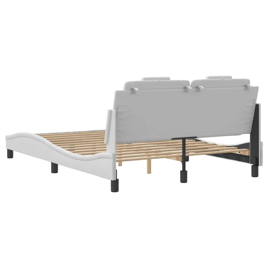 Cadre de lit Viana avec LED sans matelas blanc 120x200 cm - 10