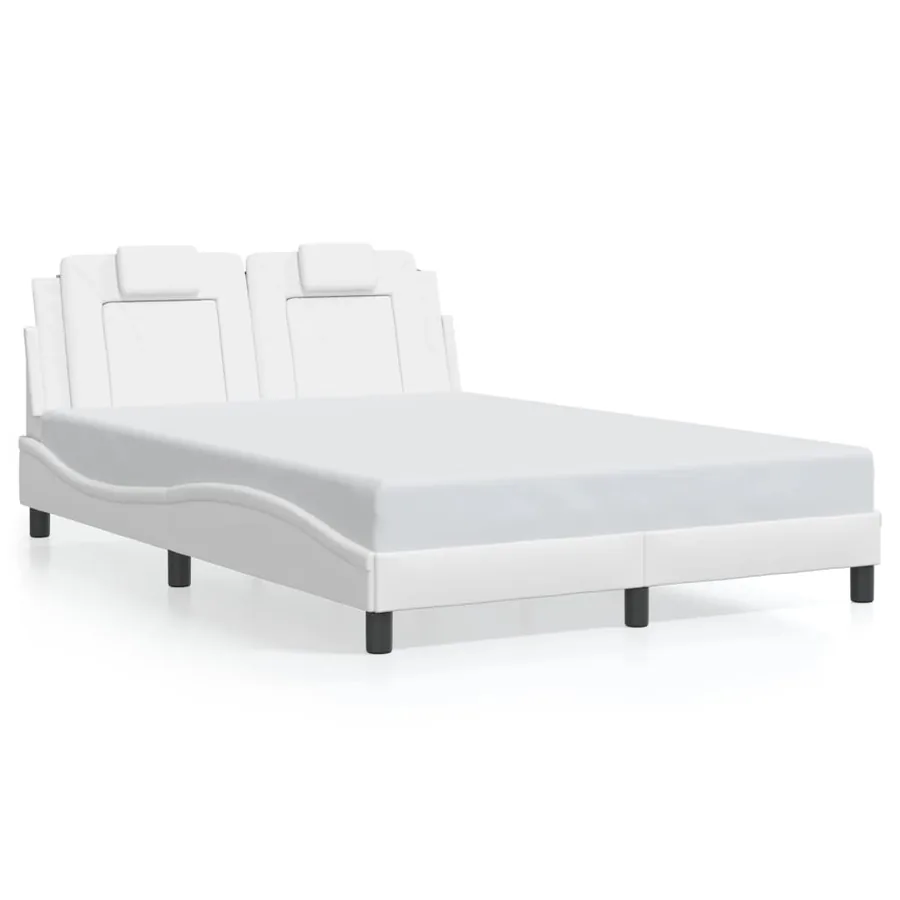 Cadre de lit Viana avec LED sans matelas blanc 120x200 cm - 5